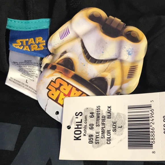 NWT Disney Star Wars Darth Vader Jedi Men's Hooded Sweater Hoodie front … - Picture 7 of 8